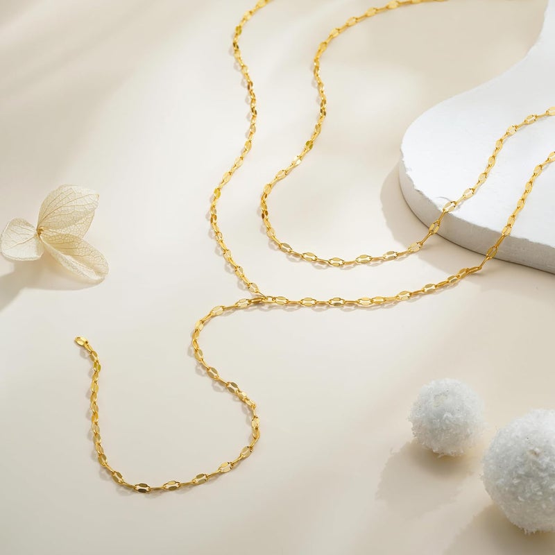 Treasure Bender Lariat Gold Necklace for Women Dainty Long 14K Gold Plated Y-Shaped Body Chain Choker Necklace Trendy Non Tarnish Pendant Simple Layered Necklaces Gold Jewelry for Women Set Gift - Image 4